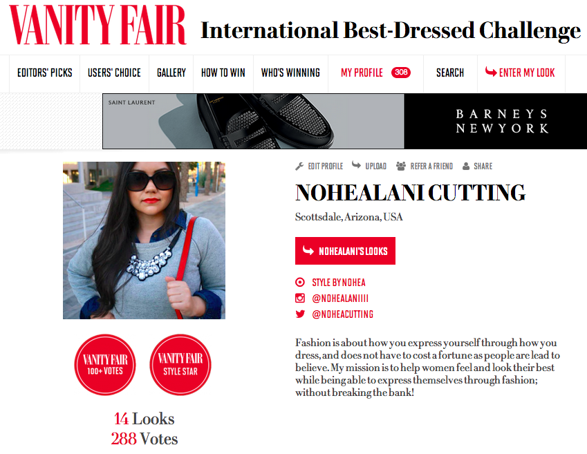 Vote for me for Vanity Fair’s Best-Dressed List!