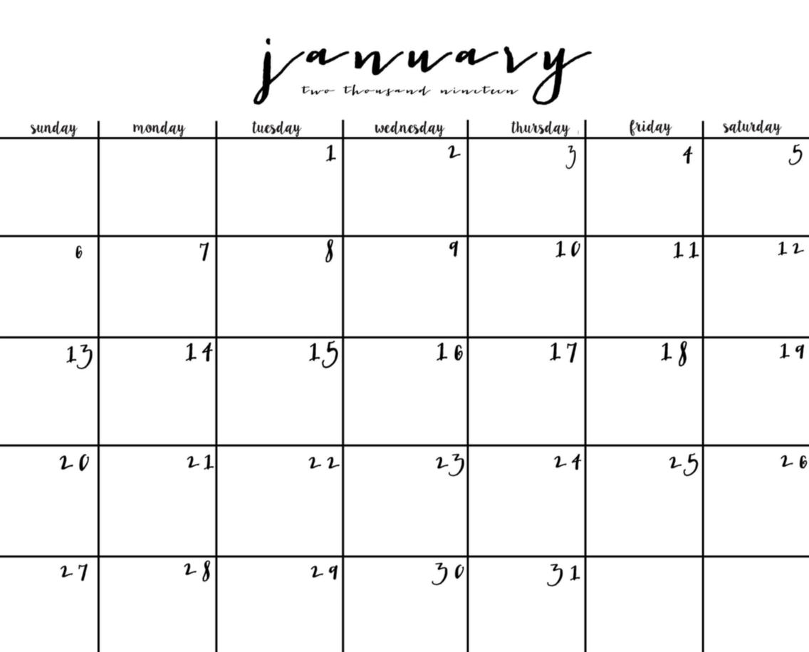 How I Stay Organized + Free Printable 2019 Calendar – According to Nohea